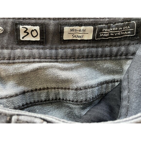 Miss Me Jeans Mid-Rise Skinny Women’s 30x31 Gray DG23 - Picture 10 of 13